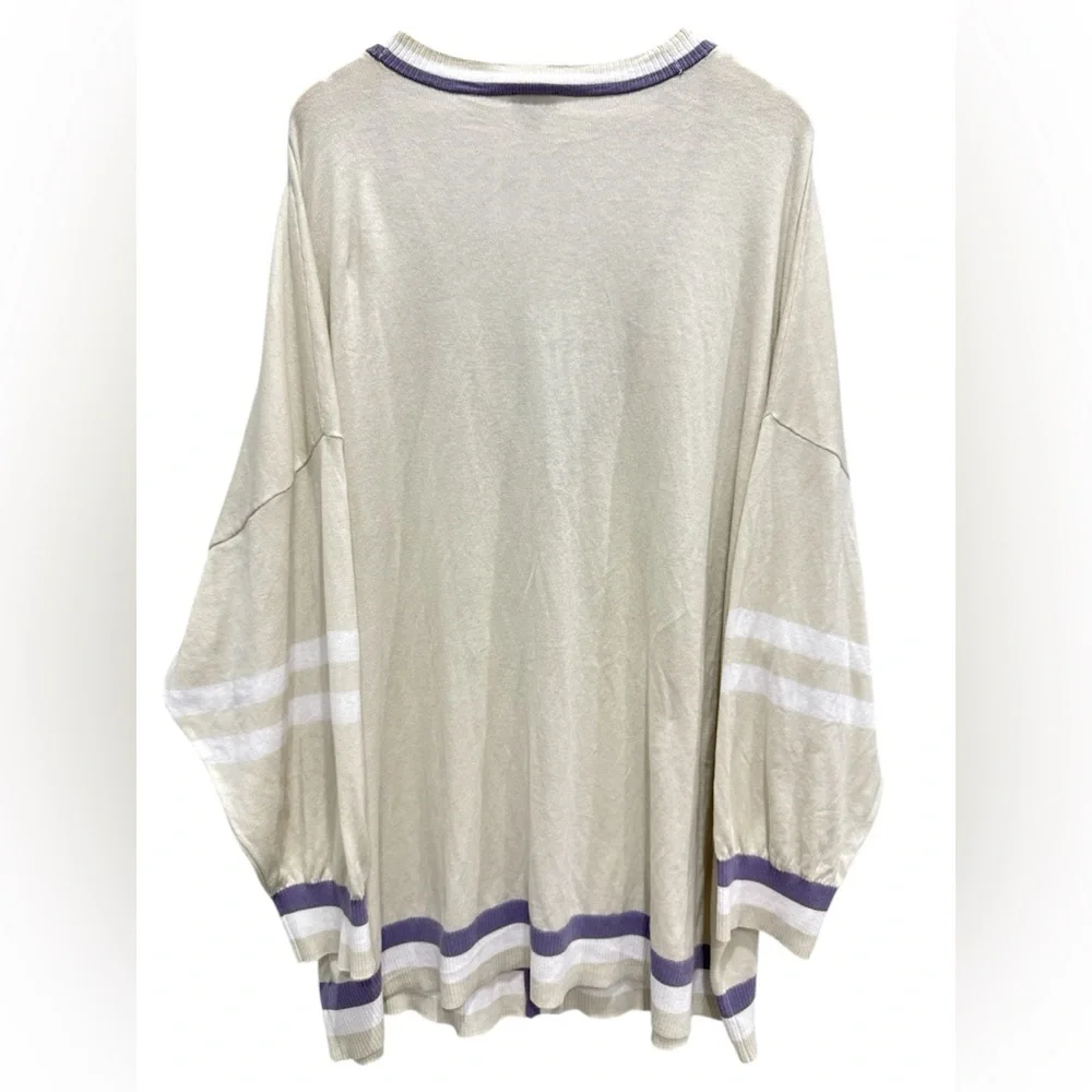 NWT Torrid Drop Shoulder Cardigan Silver Birch V-Neck Sweater Button Front Sz 5X - Picture 6 of 12